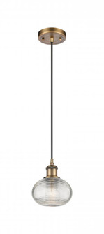 Ithaca - 1 Light - 6 inch - Brushed Brass - Cord hung - Mini Pendant (3442|516-1P-BB-G555-6CL)