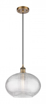 Ithaca - 1 Light - 12 inch - Brushed Brass - Cord hung - Mini Pendant (3442|516-1P-BB-G555-12CL)