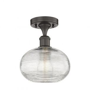 Ithaca - 1 Light - 8 inch - Oil Rubbed Bronze - Semi-Flush Mount (3442|516-1C-OB-G555-8CL)