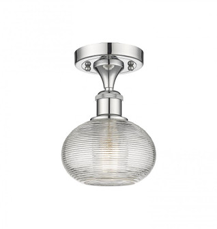 Ithaca - 1 Light - 6 inch - Polished Chrome - Semi-Flush Mount (3442|516-1C-PC-G555-6CL)