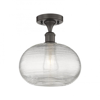 Ithaca - 1 Light - 10 inch - Oil Rubbed Bronze - Semi-Flush Mount (3442|516-1C-OB-G555-10CL)