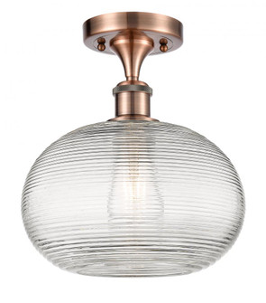 Ithaca - 1 Light - 10 inch - Antique Copper - Semi-Flush Mount (3442|516-1C-AC-G555-10CL)