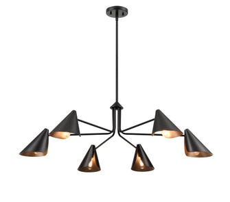 Warhol 6-Light Chandelier Ceiling Light Matte Black (670|99006-MB)