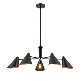 Warhol 5-Light Chandelier Ceiling Light Matte Black (670|99005-MB)