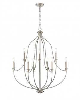 Senoia 9-Light Chandelier Ceiling Light Brushed Nickel (670|98009-BN)