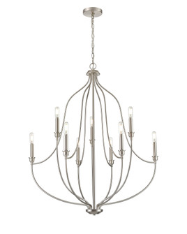 Senoia 9-Light Chandelier Ceiling Light Brushed Nickel (670|98009-BN)