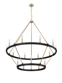 Carruth 15-Light Chandelier Ceiling Light Matte Black / Modern Gold (670|95015-MB/MG)