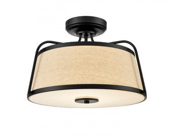 Selectable 3 CCT Integrated LED Semi-Flush Ceiling Mount Matte Black (670|78201-MB)