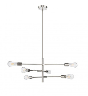 Decco 6-Light Chandelier Ceiling Light Polished Nickel (670|4246-PN)