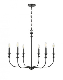 Savanne 6-Light Chandelier Ceiling Light Matte Black (670|29506-MB)