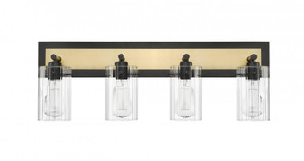 Gasol 4-Light Vanity Matte Black / Vintage Brass (670|25004-MB/VB)