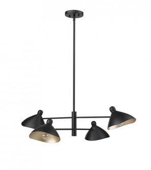 Warhol 4-Light Chandelier Ceiling Light Matte Black (670|12804-MB)