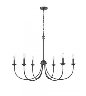 Huxley 6-Light Chandelier Ceiling Light Matte Black (670|12406-MB)