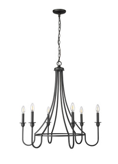 Artemis 6-Light Chandelier Ceiling Light Matte Black (670|12206-MB)