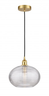 Ithaca - 1 Light - 12 inch - Satin Gold - Cord hung - Mini Pendant (3442|616-1P-SG-G555-12CL)