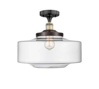 Bridgeton - 1 Light - 16 inch - Black Antique Brass - Semi-Flush Mount (3442|616-1F-BAB-G692-16)