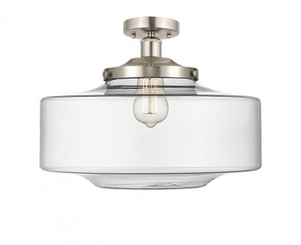 Bridgeton - 1 Light - 16 inch - Brushed Satin Nickel - Semi-Flush Mount (3442|616-1F-SN-G692-16)