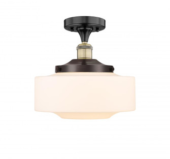 Bridgeton - 1 Light - 12 inch - Black Antique Brass - Semi-Flush Mount (3442|616-1F-BAB-G691-12)