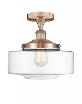 Bridgeton - 1 Light - 12 inch - Antique Copper - Semi-Flush Mount (3442|616-1F-AC-G692-12)