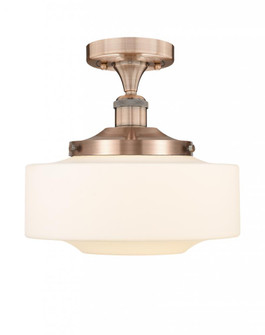 Bridgeton - 1 Light - 12 inch - Antique Copper - Semi-Flush Mount (3442|616-1F-AC-G691-12)