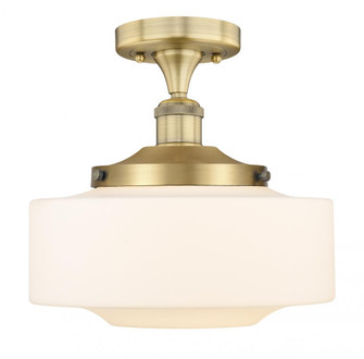 Bridgeton - 1 Light - 12 inch - Brushed Brass - Semi-Flush Mount (3442|616-1F-BB-G691-12)