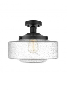 Bridgeton - 1 Light - 12 inch - Matte Black - Semi-Flush Mount (3442|616-1F-BK-G694-12)