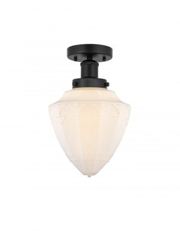 Bullet - 1 Light - 6 inch - Matte Black - Semi-Flush Mount (3442|616-1F-BK-G661-7)