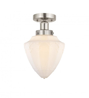 Bullet - 1 Light - 6 inch - Brushed Satin Nickel - Semi-Flush Mount (3442|616-1F-SN-G661-7)