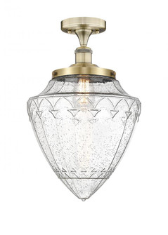 Bridgeton - 1 Light - 12 inch - Antique Brass - Semi-Flush Mount (3442|616-1F-AB-G664-12)