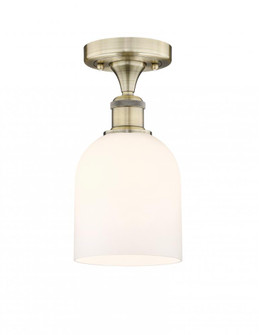 Bella - 1 Light - 6 inch - Antique Brass - Semi-Flush Mount (3442|616-1F-AB-G558-6GWH)