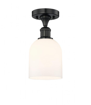 Bella - 1 Light - 6 inch - Matte Black - Semi-Flush Mount (3442|616-1F-BK-G558-6GWH)