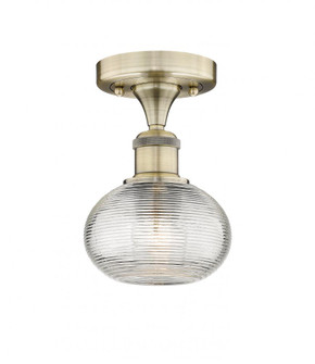 Ithaca - 1 Light - 6 inch - Antique Brass - Semi-Flush Mount (3442|616-1F-AB-G555-6CL)