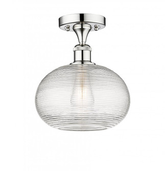 Ithaca - 1 Light - 10 inch - Polished Chrome - Semi-Flush Mount (3442|616-1F-PC-G555-10CL)