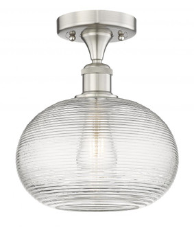 Ithaca - 1 Light - 10 inch - Brushed Satin Nickel - Semi-Flush Mount (3442|616-1F-SN-G555-10CL)