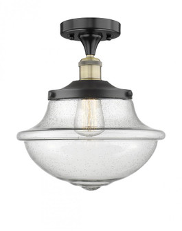 Oxford - 1 Light - 12 inch - Black Antique Brass - Semi-Flush Mount (3442|616-1F-BAB-G544)