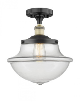 Oxford - 1 Light - 12 inch - Black Antique Brass - Semi-Flush Mount (3442|616-1F-BAB-G542)