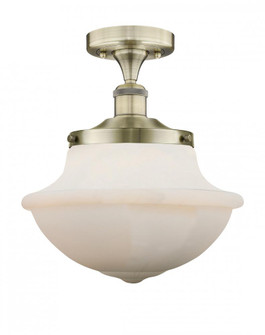 Oxford - 1 Light - 12 inch - Antique Brass - Semi-Flush Mount (3442|616-1F-AB-G541)