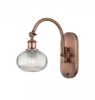 Ithaca - 1 Light - 6 inch - Antique Copper - Sconce (3442|518-1W-AC-G555-6CL)