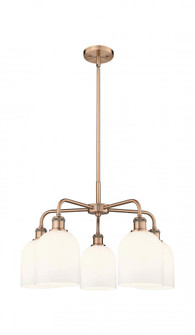 Bella - 5 Light - 24 inch - Antique Copper - Chandelier (3442|516-5CR-AC-G558-6GWH)