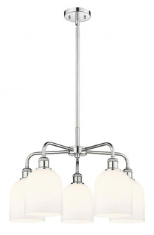 Bella - 5 Light - 24 inch - Polished Chrome - Chandelier (3442|516-5CR-PC-G558-6GWH)