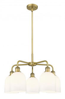 Bella - 5 Light - 24 inch - Brushed Brass - Chandelier (3442|516-5CR-BB-G558-6GWH)