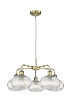 Ithaca - 5 Light - 26 inch - Antique Brass - Chandelier (3442|516-5CR-AB-G555-8CL)