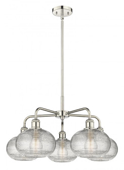 Ithaca - 5 Light - 26 inch - Polished Nickel - Chandelier (3442|516-5CR-PN-G555-8CL)