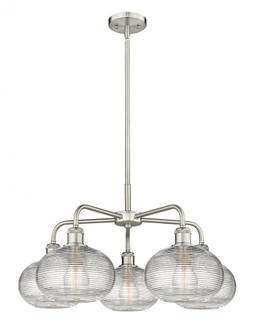 Ithaca - 5 Light - 26 inch - Satin Nickel - Chandelier (3442|516-5CR-SN-G555-8CL)