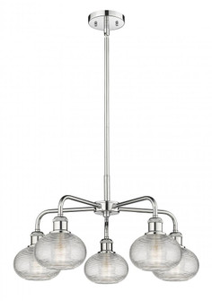 Ithaca - 5 Light - 24 inch - Polished Chrome - Chandelier (3442|516-5CR-PC-G555-6CL)