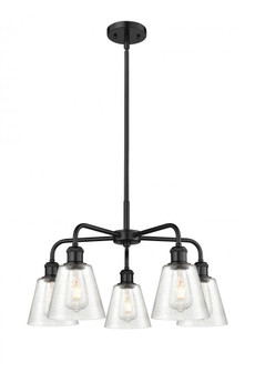 Caton - 5 Light - 23 inch - Matte Black - Chandelier (3442|516-5CR-BK-G454)