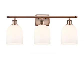 Bella - 3 Light - 26 inch - Antique Copper - Bath Vanity Light (3442|516-3W-AC-G558-6GWH)