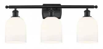 Bella - 3 Light - 26 inch - Matte Black - Bath Vanity Light (3442|516-3W-BK-G558-6GWH)