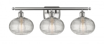 Ithaca - 3 Light - 28 inch - Brushed Satin Nickel - Bath Vanity Light (3442|516-3W-SN-G555-8CL)