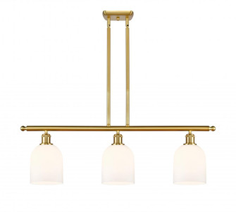 Bella - 3 Light - 36 inch - Satin Gold - Stem hung - Island Light (3442|516-3I-SG-G558-6GWH)